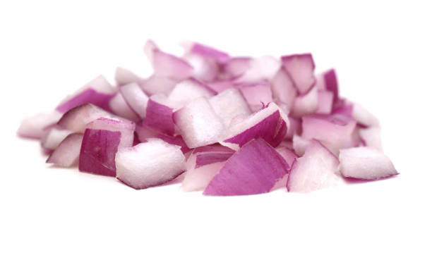 istock A fresh red onion chopped dices on white 1300343259