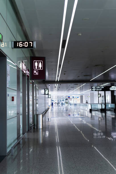 istock Empty corridors in the airport 1300344640