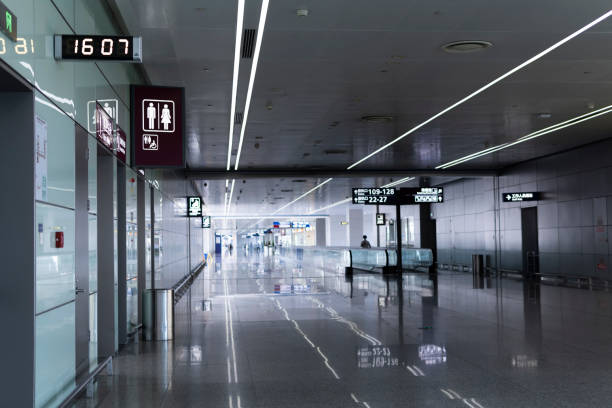 istock Empty corridors in the airport 1300344662