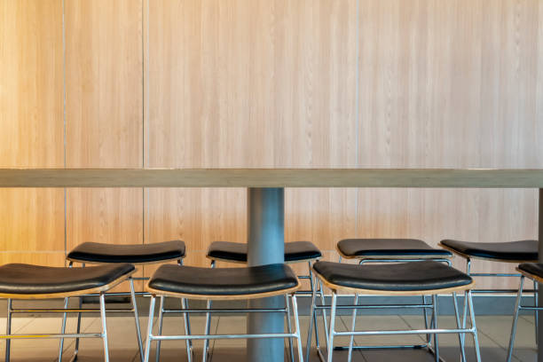 istock Close-Up Of Empty Tables and Chairs in a cafe 1300345129