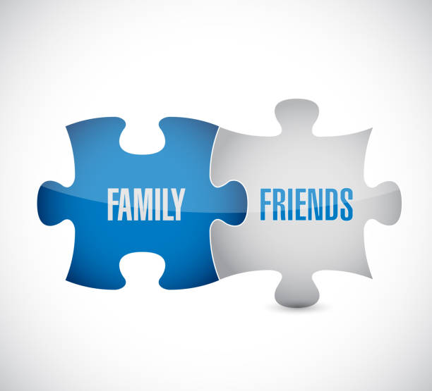 istock Family, friends, puzzle pieces illustration design 1300349300