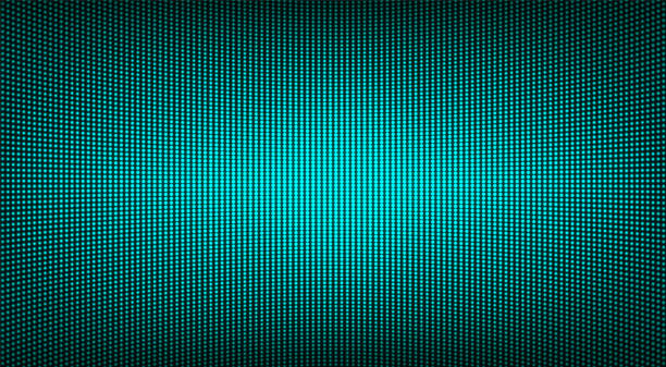 Led screen texture. Digital display with dots. Vector illustration. Led screen texture. Digital display. Lcd monitor with dots. Green pixel background. Electronic diode effect. Television videowall. Projector grid template. Vector illustration. tv static stock illustrations