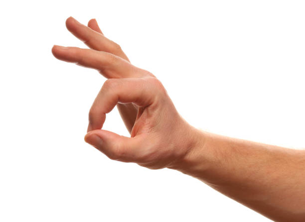 istock Okay hand sign on a white background 1300358258