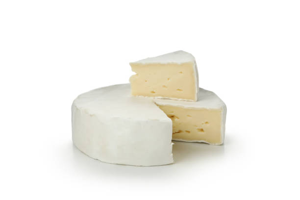 istock Delicious camembert cheese isolated on white background 1300361925