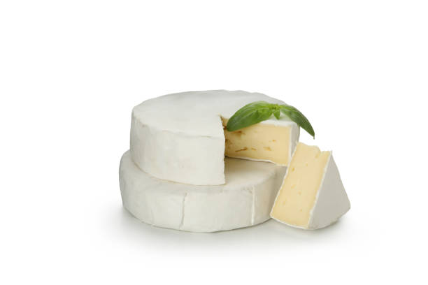 istock Delicious camembert cheese isolated on white background 1300361985