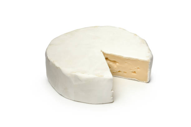 istock Delicious camembert cheese isolated on white background 1300362077