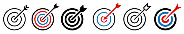 istock Goal.Set of goals. Target icon. Target, call, goal icon.Vector illustration. 1300370709