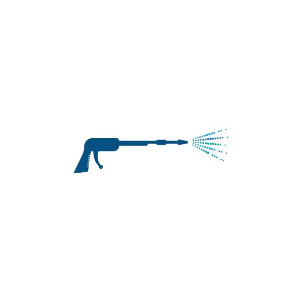 шаблон логотипа для мытья давления. - pressure cleaning stock illustrations