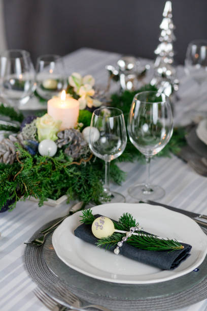 istock Stylish table decoration in gray with cake pop 1300378546