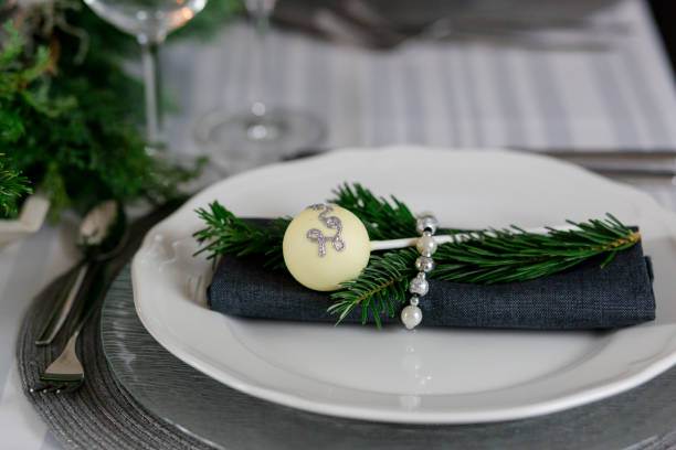 istock Stylish table decoration in gray with cake pop 1300378550