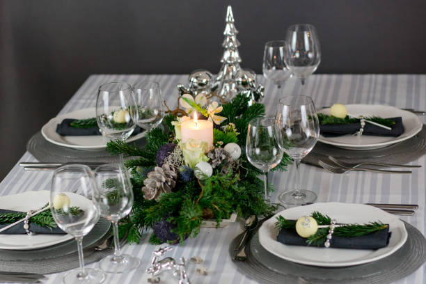 istock Stylish table decoration in gray with cake pop 1300378683