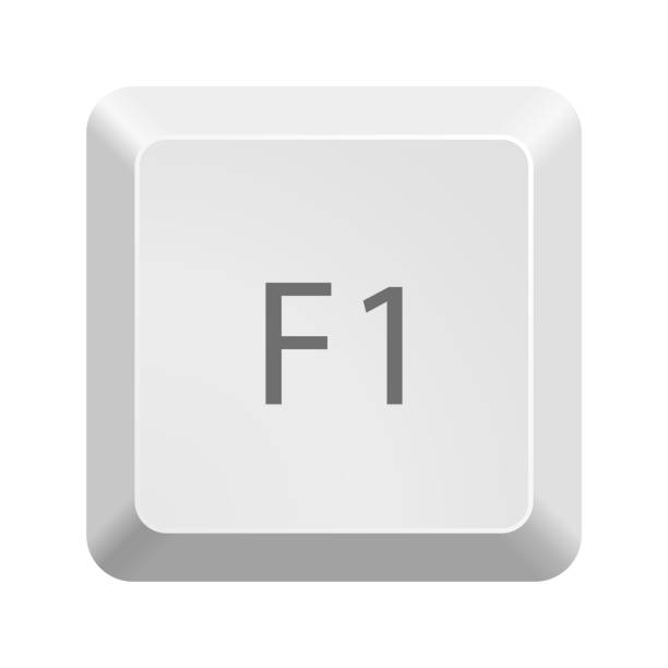 f1 기호가 있는 버튼입니다. 아이콘 벡터 일러스트레이션입니다. - f1 icons stock illustrations