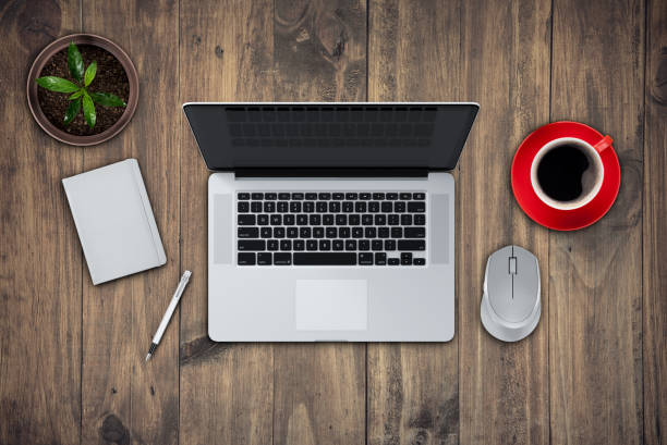 istock Coffee with isolated background and office accessories 1300379973