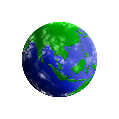 3D Word SEO with Earth Globe.