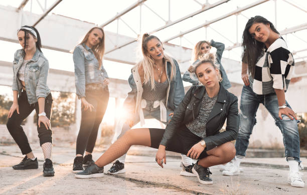 istock Young beautiful female dancers 1300382252