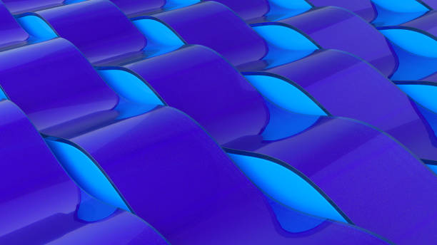 istock Abstract Waves Background. Wallpaper design concept for your device. Wavy stripes pattern. Blue and dark trendy texture. Illustration in abstract style with gradient curved. 3d render 1300403908