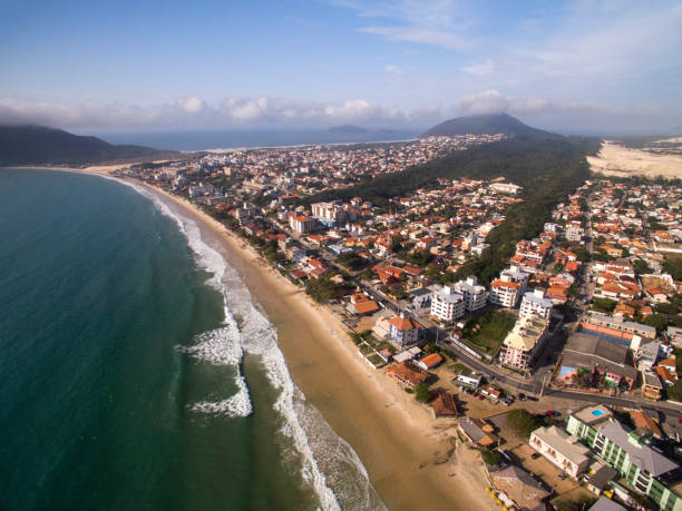 istock Aerial view Ingleses Beach in Florianopolis, Brazil. July, 2017. 1300406821