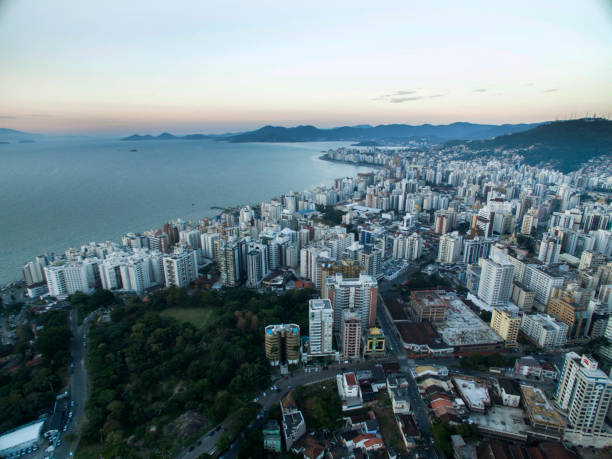 istock Aerial view Florianopolis bridge, Brazil. July, 2017. 1300406911
