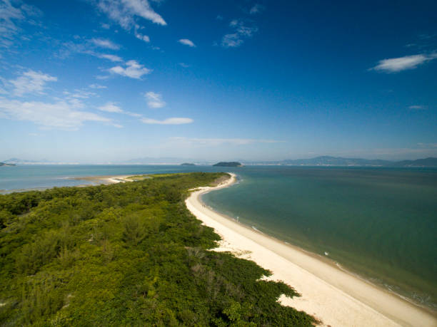 istock Aerial view Daniela Beach in Florianopolis, Brazil. July, 2017. 1300406953