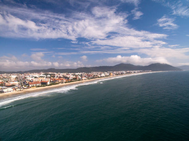 istock Aerial view Ingleses Beach in Florianopolis, Brazil. July, 2017. 1300407044