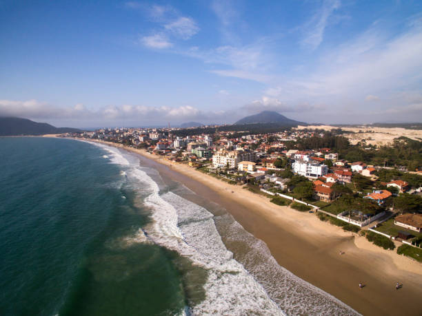 istock Aerial view Ingleses Beach in Florianopolis, Brazil. July, 2017. 1300407585