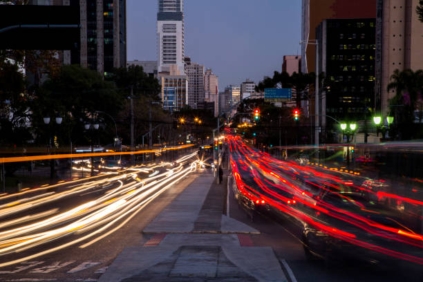 istock Traffic in curitiba city. July, 2017. 1300408919