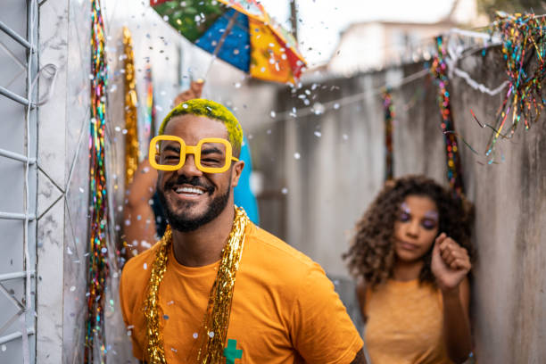 istock Family celebrating carnival at home 1300410046
