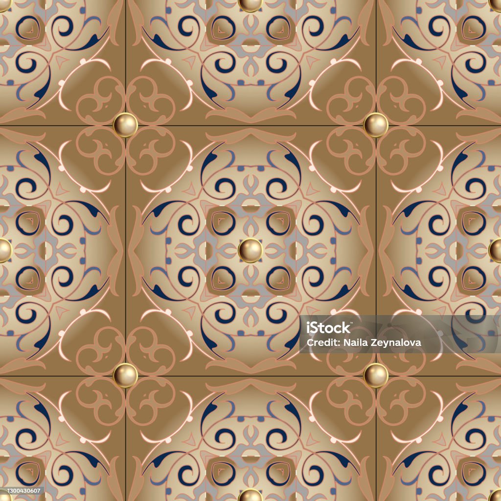 Elegance Seamless Pattern Ornamental Arabesque Background Repeat ...