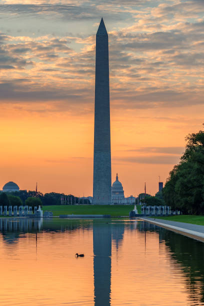 istock Sunrise at Washington Monument in Washington DC, USA 1300444395