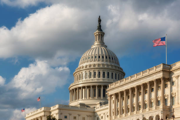 istock US Capitol Building with American flags in Washington DC 1300444444