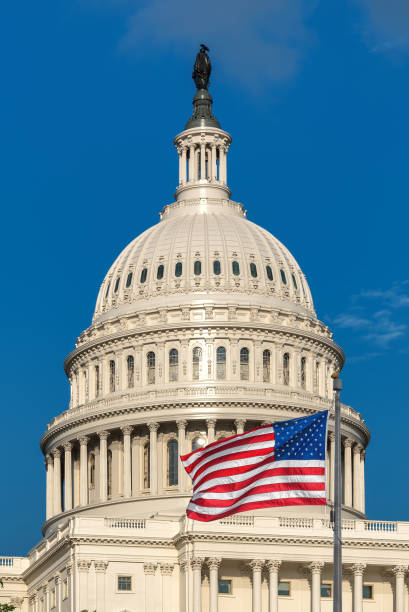 istock US Capitol Building with American flags in Washington DC 1300444448