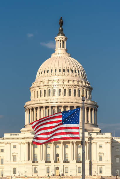 istock US Capitol Building with American flags in Washington DC 1300444459