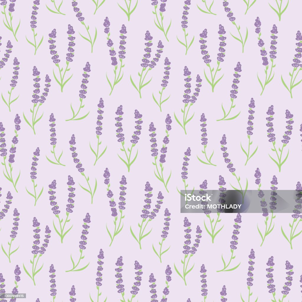 Lavender Pattern Vector Lavender Seamless Repeat Pattern Vector Background Floral Stock ...