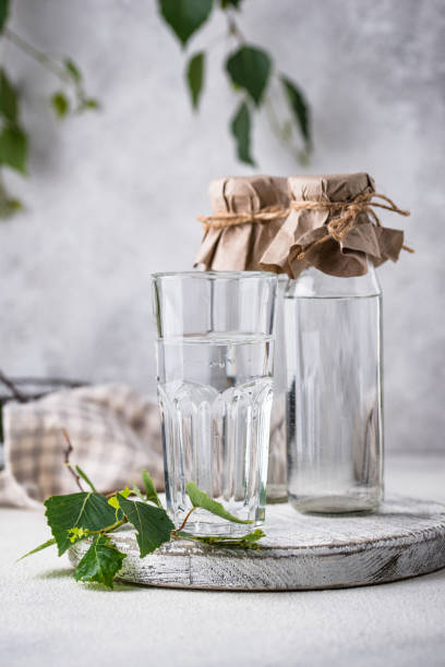 istock Birch juice, traditional Russian spring drink 1300448506