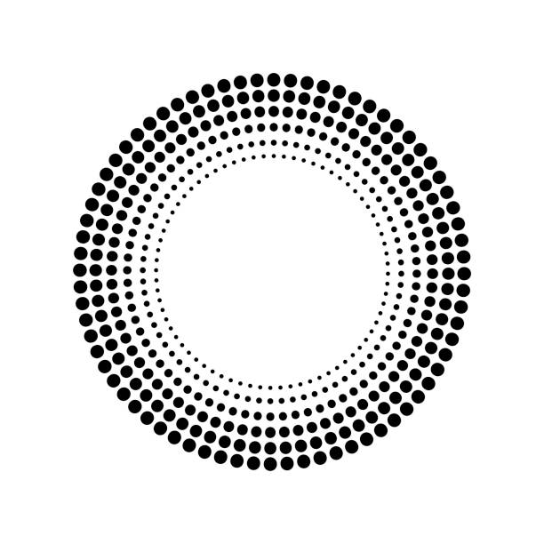 istock halftone dots circle. Dots texture. Abstract background banner. Line art. Stock image. EPS 10. 1300456222