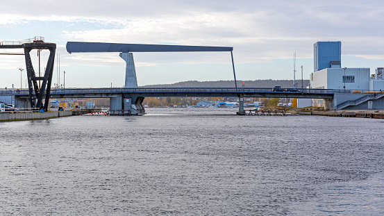 Draw Bridge Steel Boom in Fredrikstad Norway