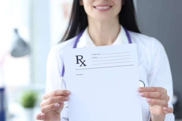 istock Doctor is holding prescription form for medicines 1300462906