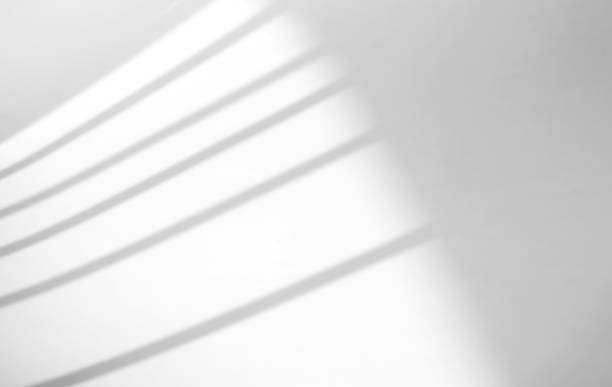 istock Window natural shadow overlay effect on white texture background, for overlay on product presentation, backdrop and mockup, summer seasonal concept 1300464301