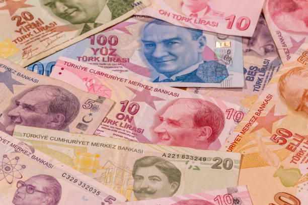 istock Turkish lira TL. TRY banknotes 1300466094