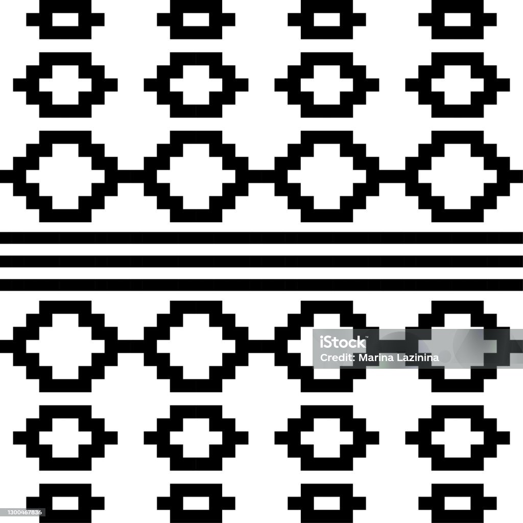 Aztec Square Vector Aztec Elements From Squares Seamless Pattern Stock Illustration ...