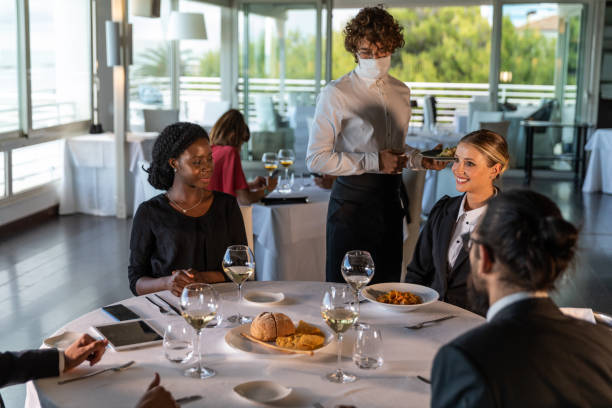 istock Business lunch in the new normal 1300468733