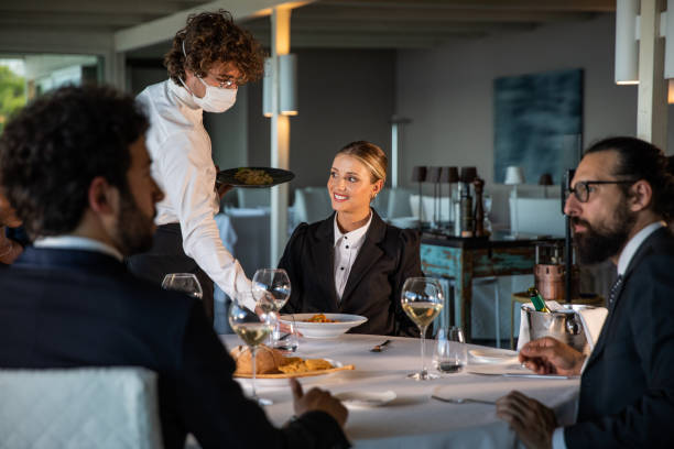 istock Business lunch in the new normal 1300469186
