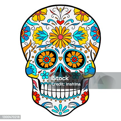 istock Day of the Dead celebration Sugar Skull 1300470218