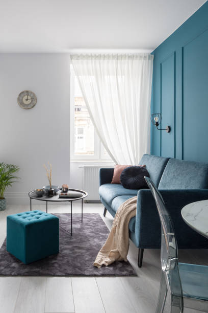 istock Elegant living room with window 1300470276