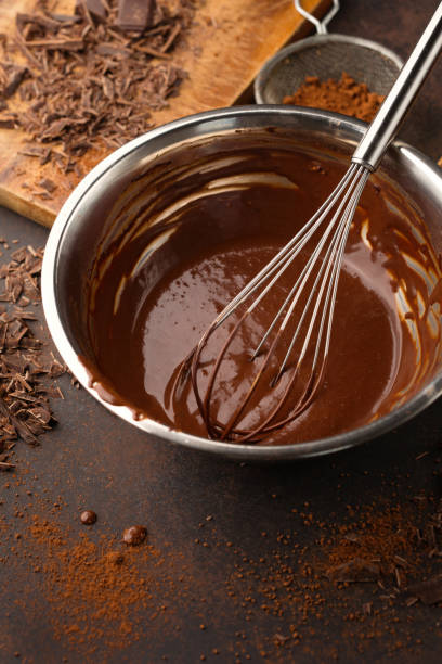 istock Homemade chocolate cream with whisk 1300471223