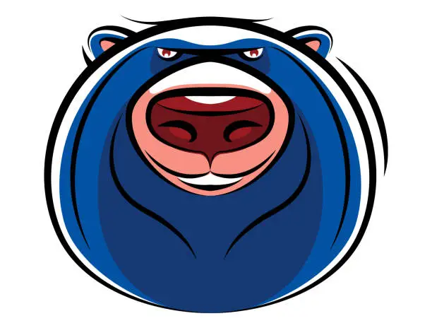 Vector illustration of bear head mascot