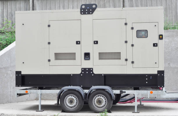 istock A close-up of a quiet towable, standalone emergency gaseous generator. A mobile trailer mounted natural gas generator is providing transportable power to construction, industrial applications. 1300481521