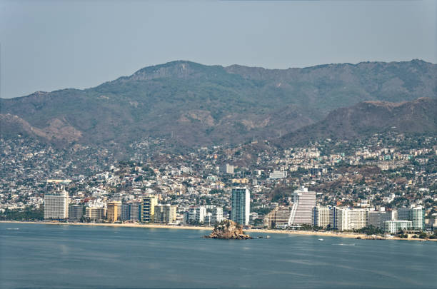 View of Acapulco Bay - hotels and beach - 11th of January 2011