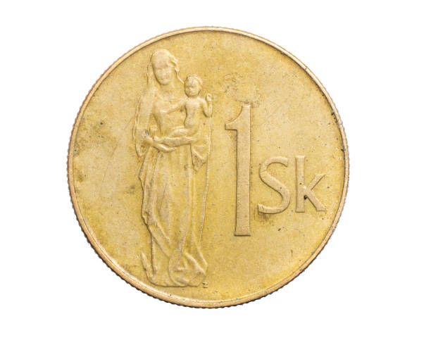 istock one slovak koruna coin on white isolated background 1300482687