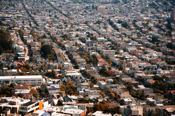 istock A high angle view of San Francisco's districts on a sunny day. 1300483206